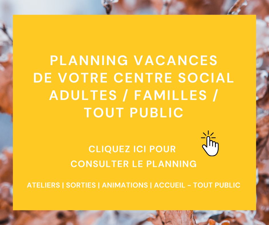 Planning Des Vacances D Hiver Du Centre Social Et Des Evs Association